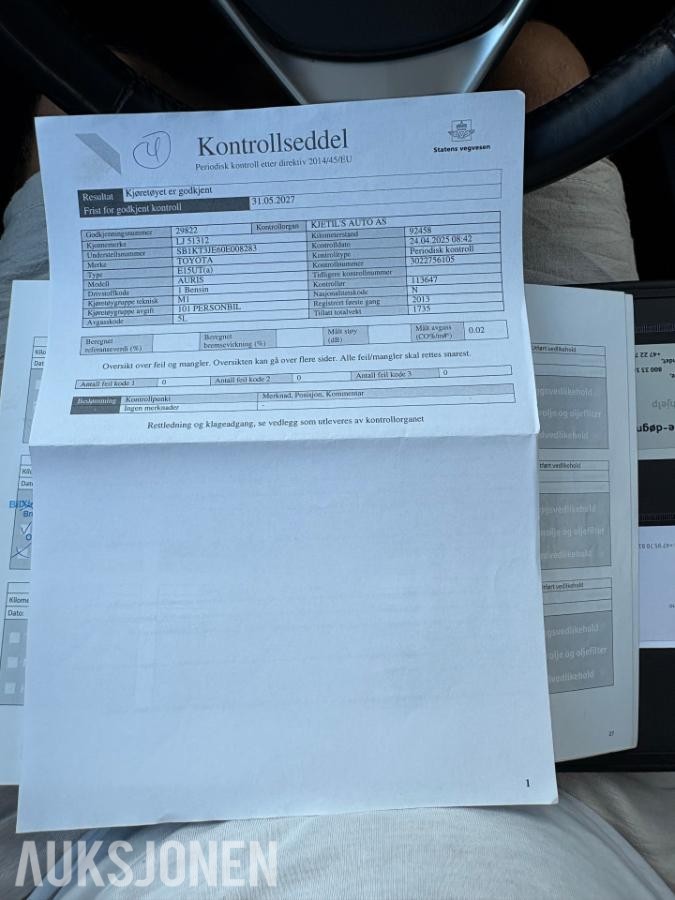 2013 Toyota Auris 1.3, 96238km, Hengerfeste, Ryggekamera